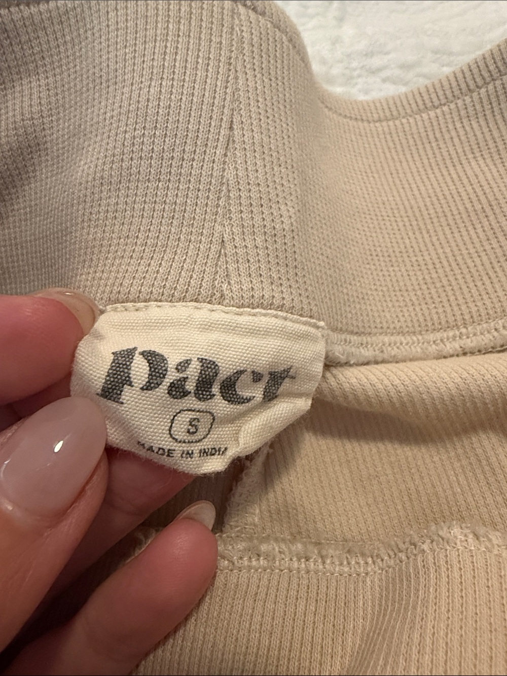 Pact organic cotton wide leg pants size small cream color - Picture 2 of 3